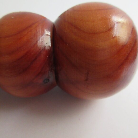 Hand Made Turned Wood Snowman Christmas Ornament 3.5” Tall - Picture 7 of 9